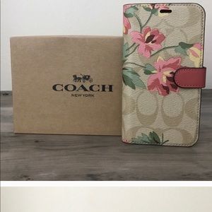 Coach Signature iPhone 10 Plus Folio Phone Case
